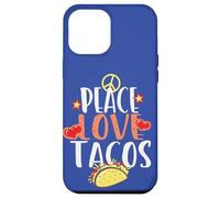 Peace Love Tacos Cibo Divertente Citazione Cibo Messicano Foodies Taco Custodia per iPhone 12 Pro Max