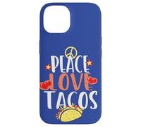 Peace Love Tacos Cibo Divertente Citazione Cibo Messicano Foodies Taco Custodia per iPhone 14