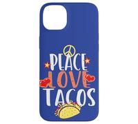 Peace Love Tacos Cibo Divertente Citazione Cibo Messicano Foodies Taco Custodia per iPhone 14 Plus