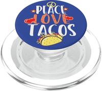 Peace Love Tacos Cibo Divertente Citazione Cibo Messicano Foodies Taco PopSockets PopGrip per MagSafe