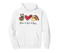 Peace Love Tacos Cinco de Mayo Mexicans Taquiza Love Tacos Felpa con Cappuccio