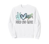 Peace Love Tartarughe Regalo Mare Oceano Animali Felpa