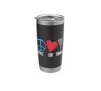 Peace Love Tornado ama uragano Storm Hunter Tornado Bicchiere termico in acciaio inox doppia parete