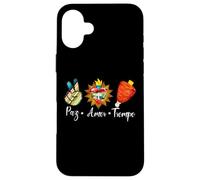 Peace Love Trompo Tacos al Pastor Mexican Food Custodia per iPhone 16 Plus