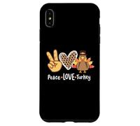 Peace Love Turchia Felice Ringraziamento Festa Celebrazione Custodia per iPhone XS Max