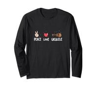 Peace Love Ukulele Musicisti Divertenti Ukulele per Un Uke Giocatore Maglia a Manica