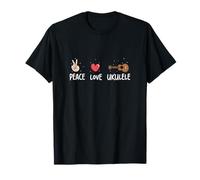 Peace Love Ukulele Musicisti Divertenti Ukulele per Un Uke Giocatore Maglietta