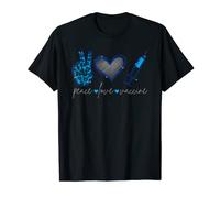 Peace Love Vaccine I Got The Shot Vaccinato Pro-Vaccino Maglietta