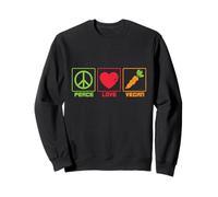 Peace Love Vegan Felpa