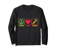 Peace Love Vegan Maglia a Manica