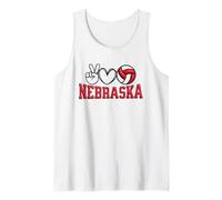Peace Love Volleyball Bold Nebraska Canotta