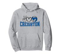 Peace Love Volleyball - Creighton Women Teen Girls Tween Felpa con Cappuccio