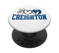 Peace Love Volleyball - Creighton Women Teen Girls Tween PopSockets PopGrip Adesivo