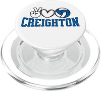 Peace Love Volleyball - Creighton Women Teen Girls Tween PopSockets PopGrip per MagSafe