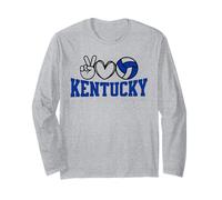 Peace Love Volleyball, Kentucky Women Teen Girls Tween Maglia a Manica