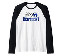 Peace Love Volleyball, Kentucky Women Teen Girls Tween Maglia con Maniche Raglan
