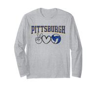 Peace Love Volleyball - Pittsburgh Women Teen Girls Tween Maglia a Manica