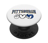 Peace Love Volleyball - Pittsburgh Women Teen Girls Tween PopSockets PopGrip Adesivo