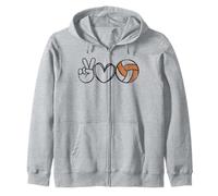 Peace Love Volleyball - Texas Women Teen Girls Tween Felpa con Cappuccio