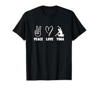 Peace Love Yoga Istruttore di Yoga Donne orgogliose Maglietta