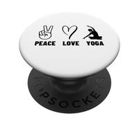 Peace Love Yoga Istruttore di yoga donne orgogliose PopSockets PopGrip Adesivo