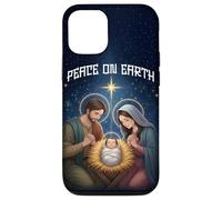 Peace on Earth Modern Anime Nativity Scene Art Custodia per iPhone 12/12 Pro