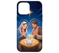 Peace on Earth Modern Anime Nativity Scene Art Custodia per iPhone 12 Pro Max