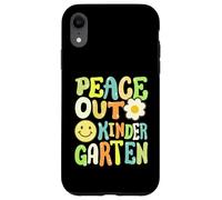 Peace Out Kindergarten Groovy Last Day Scuola Ragazze Ragazzi Custodia per iPhone XR