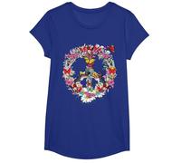 Peace - Pace Maglietta, Ragazze, Blu Reale, L