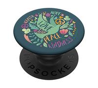 Peace pace segno di pace donna bambino uomo PopSockets PopGrip Adesivo