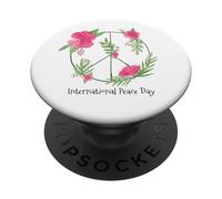 Peace pace segno di pace fiori donna bambini uomo PopSockets PopGrip Adesivo
