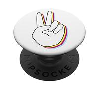 Peace Pace segno mano donna bambino uomo PopSockets PopGrip Adesivo