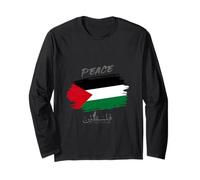 Peace Palestina Free Gaza Gerusalemme Mosca Maglia a Manica