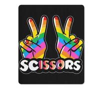 Peace Rock Paper Scissors Tappetino per mouse con base in gomma antiscivolo Tappetino per mouse per computer per ufficio