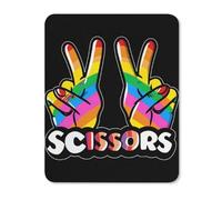 Peace Rock Paper Scissors Tappetino per mouse con base in gomma antiscivolo Tappetino per mouse per computer per ufficio