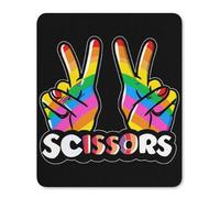 Peace Rock Paper Scissors Tappetino per mouse con base in gomma antiscivolo Tappetino per mouse per computer per ufficio