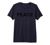 Peace Scritta Semplice e Senza Tempo in Nero Maglietta Premium