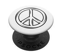 Peace-sign Pace segno di pace donna bambino uomo PopSockets PopGrip Adesivo