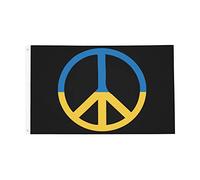 Peace Sign Stand With Ukraine Supporting Ukrainians Bandiera Durevole Bandiere Robuste Flag Per Portico Decorazione Giardino 90X150Cm