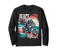 Peace to All Riders Ride for Unity & Brotherhood Tee Freedom Maglia a Manica