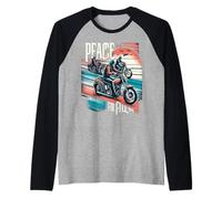 Peace to All Riders Ride for Unity & Brotherhood Tee Freedom Maglia con Maniche Raglan
