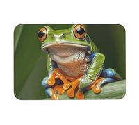 Peace Tree Frog Diatome, tappetino da bagno assorbe umidità e sporco, zerbino con retro in gomma antiscivolo, adatto sotto la porta, per pavimento del bagno, vasca, doccia, lavandino