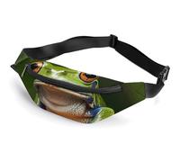 Peace Tree Frog - Marsupio con tracolla regolabile, leggero, da viaggio, a mani libere, per corsa e palestra