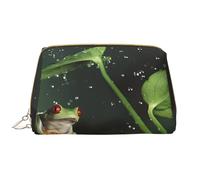 Peace Tree Frog Zipper Chiusura Pelle Portatile Impermeabile Cosmetici Borsa per Casa Viaggio per Organizzare Articoli Da Bagno Articoli Da Bagno, bianco, Taglia unica