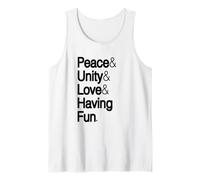 Peace Unity Love Having Fun Hip Hop Ampersand Helvetica Canotta