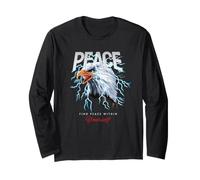 Peace USA Eagle Wild Quotes Find The Peace Within Yourself Maglia a Manica