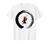 Peace Walking Monks Minimalist Zen Art Design Maglietta