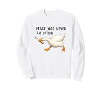 Peace Was Never an Option Funny Goose Duck Meme Knife Felpa