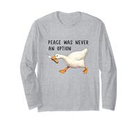 Peace Was Never an Option Funny Goose Duck Meme Knife Maglia a Manica