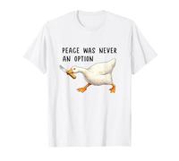 Peace Was Never an Option Funny Goose Duck Meme Knife Maglietta